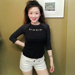 Bebe black T shirt